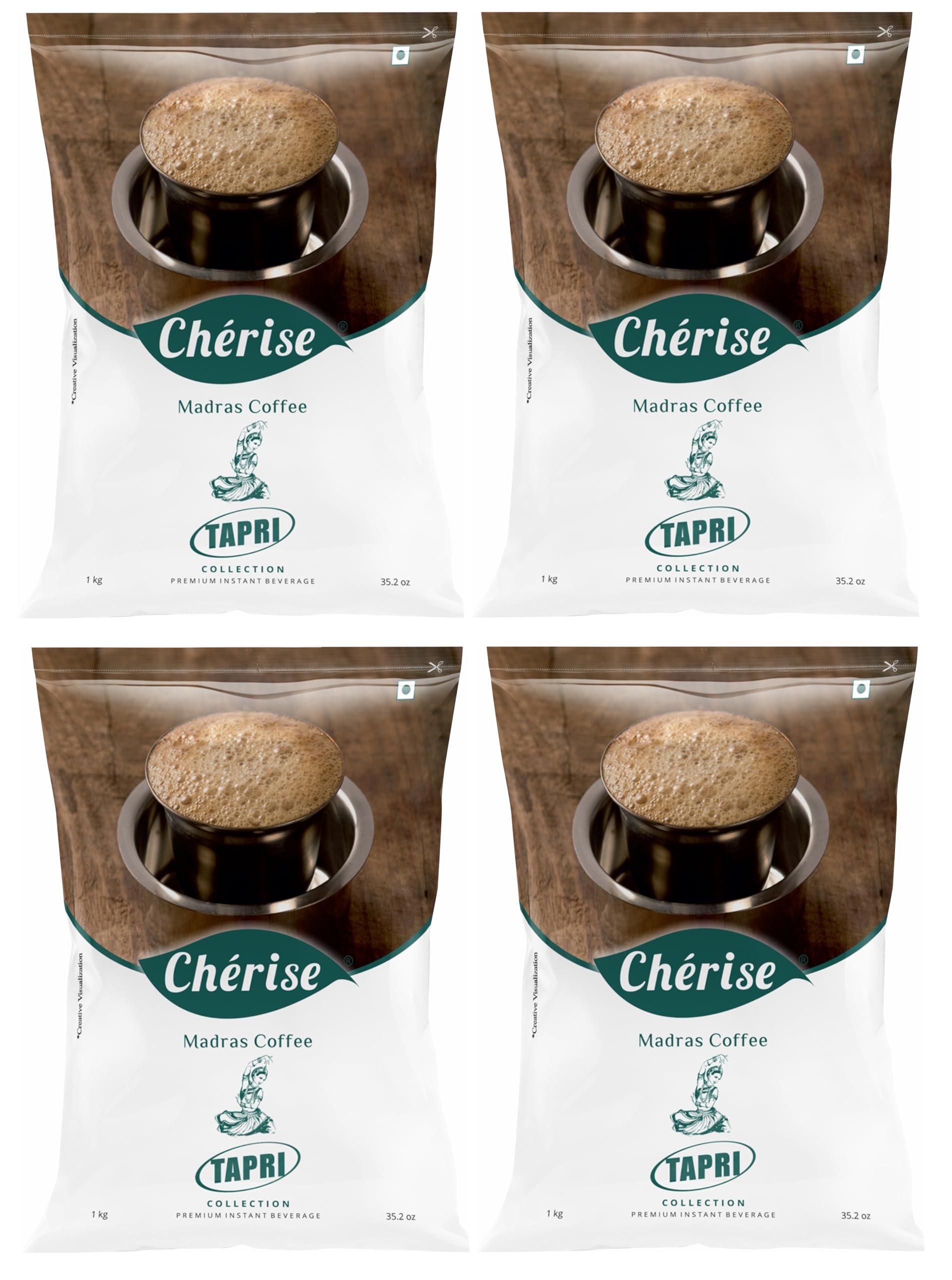 Cherise Instant Coffee Premix Sachets Powder, 1kg (Pack 4